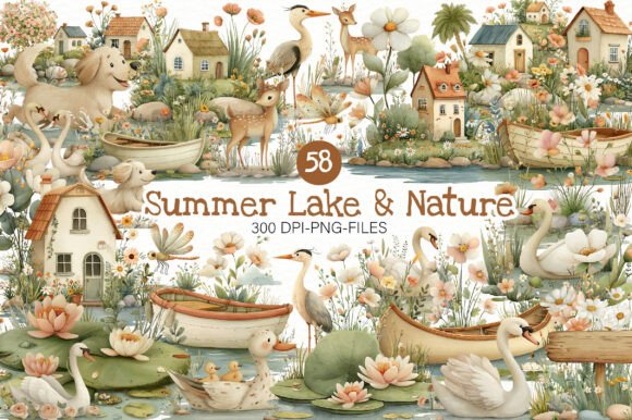 Download Summer Lake &amp; Nature Clipart - Premium Resources